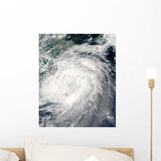 Typhoon Morakot over China Wall Decal