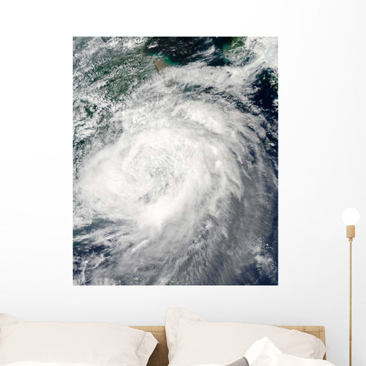 Typhoon Morakot over China Wall Decal