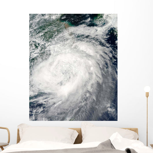 Typhoon Morakot over China Wall Decal
