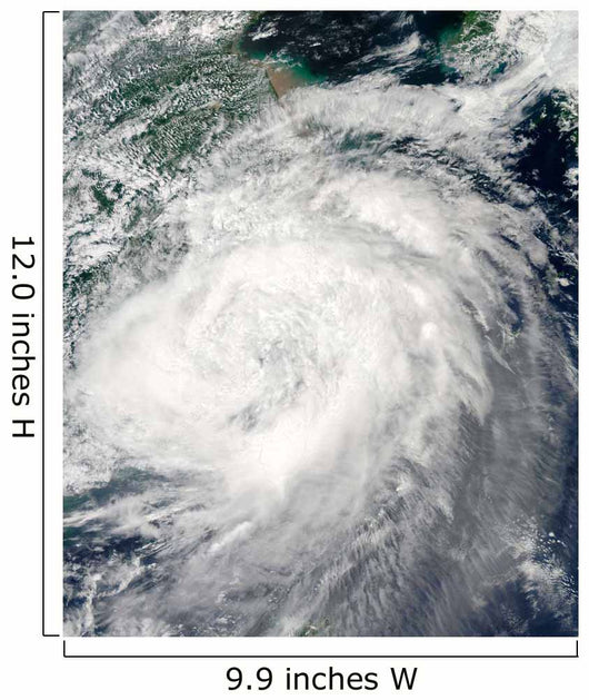 Typhoon Morakot over China Wall Decal