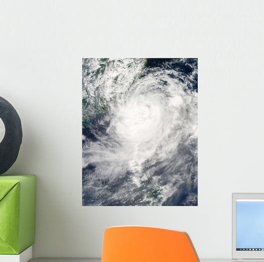 Typhoon Morakot over Taiwan Wall Decal