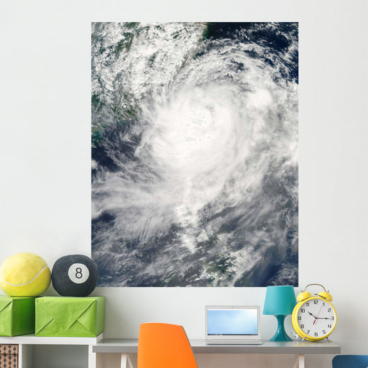 Typhoon Morakot over Taiwan Wall Decal
