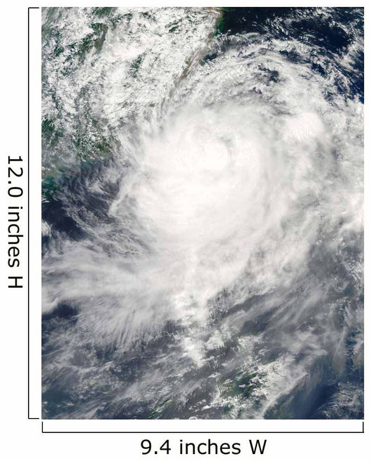 Typhoon Morakot over Taiwan Wall Decal