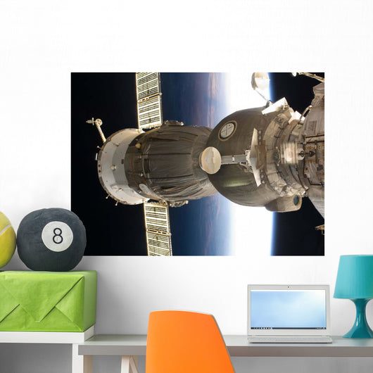 Soyuz Spacecraft Backdropped Earth Wall Decal