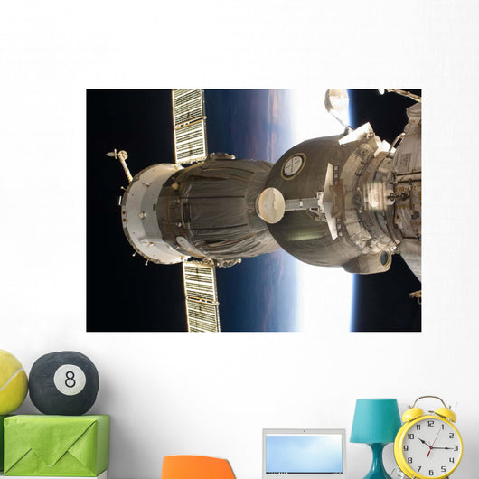 Soyuz Spacecraft Backdropped Earth Wall Decal