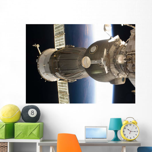 Soyuz Spacecraft Backdropped Earth Wall Decal