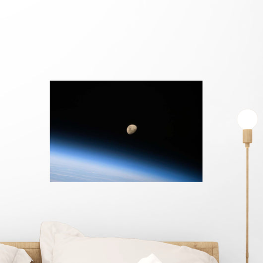 Gibbous Moon Visible above Wall Decal Design 2