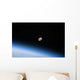 Gibbous Moon Visible above Wall Decal Design 2