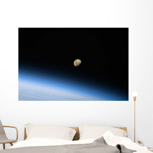 Gibbous Moon Visible above Wall Decal Design 2