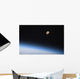 Gibbous Moon Visible above Wall Decal Design 1