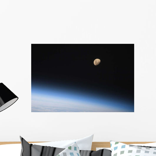 Gibbous Moon Visible above Wall Decal Design 1