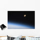 Gibbous Moon Visible above Wall Decal Design 1