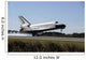 Space Shuttle Atlantis Touches Wall Decal Design 2
