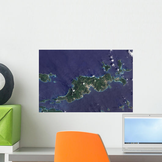 True-color Image Tortola and Wall Decal