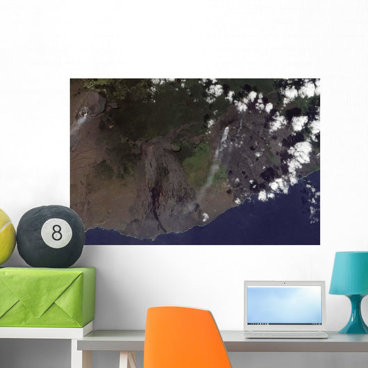 Multiple Plumes Blow toward Wall Decal