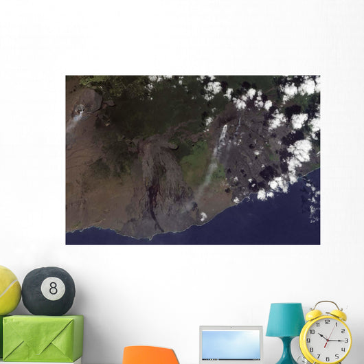 Multiple Plumes Blow toward Wall Decal