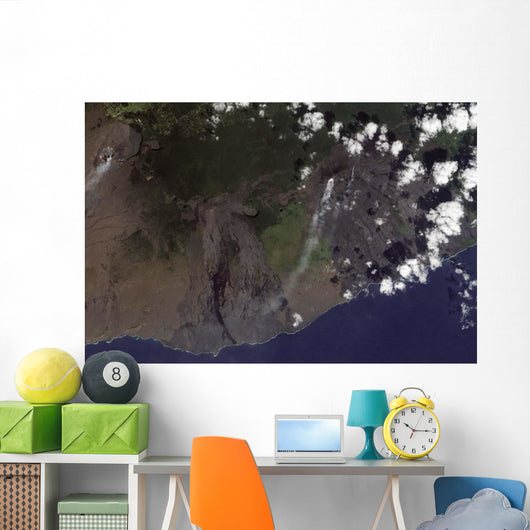 Multiple Plumes Blow toward Wall Decal
