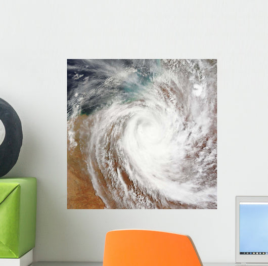 Cyclone Laurence Moves Far Wall Decal