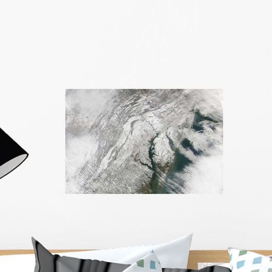 Satellite Massive Nor'easter Snow Wall Decal