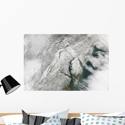 Satellite Massive Nor'easter Snow Wall Decal