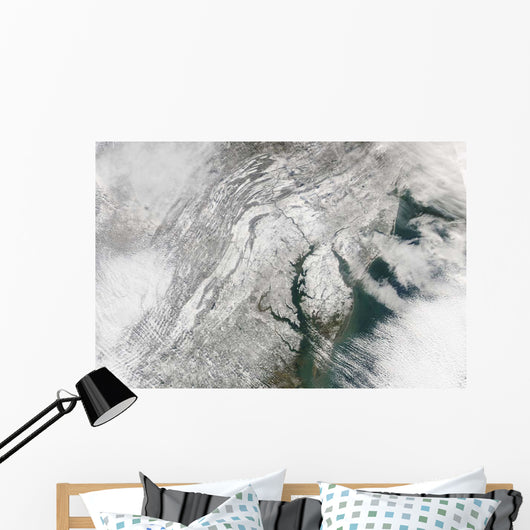 Satellite Massive Nor'easter Snow Wall Decal