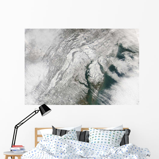 Satellite Massive Nor'easter Snow Wall Decal