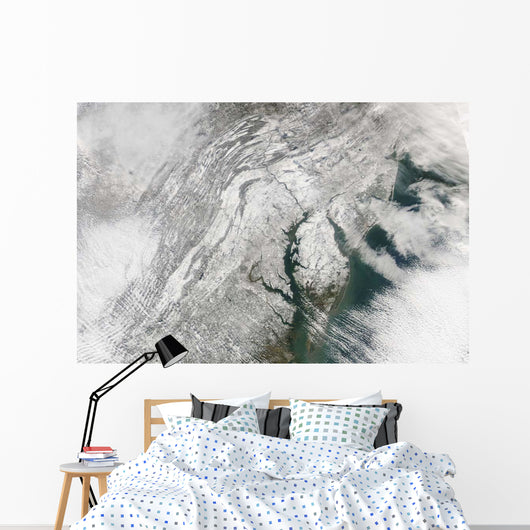 Satellite Massive Nor'easter Snow Wall Decal