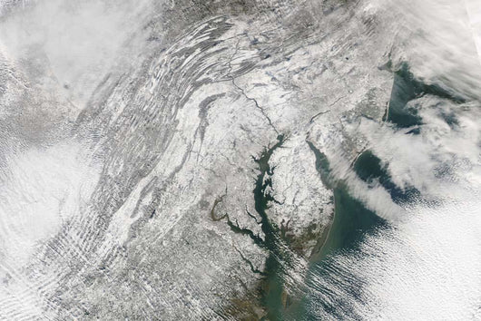 Satellite Massive Nor'easter Snow Wall Decal