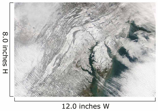 Satellite Massive Nor'easter Snow Wall Decal