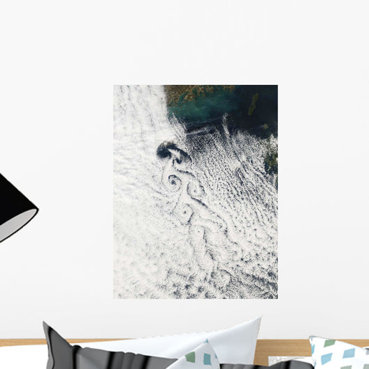 Von Karmann Cloud Vortices Wall Decal