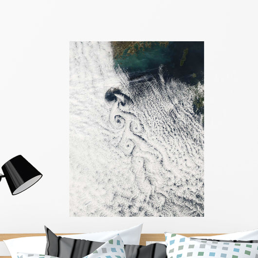Von Karmann Cloud Vortices Wall Decal