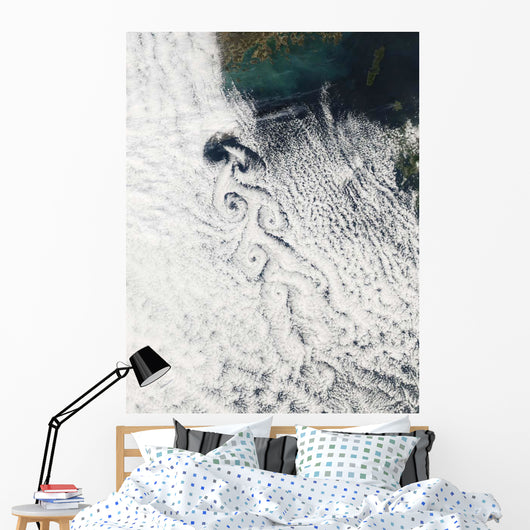 Von Karmann Cloud Vortices Wall Decal