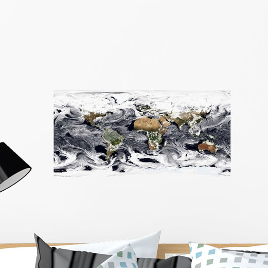 Cylindrical Equidistant Projection Visualization Wall Decal