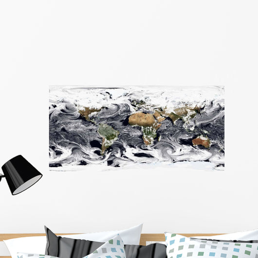 Cylindrical Equidistant Projection Visualization Wall Decal