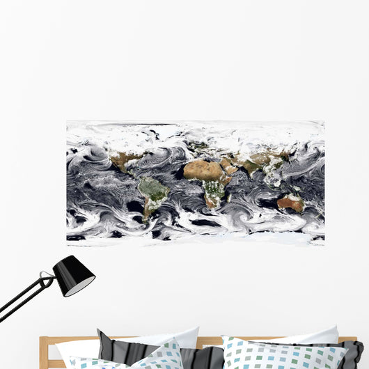 Cylindrical Equidistant Projection Visualization Wall Decal