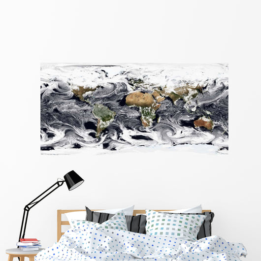 Cylindrical Equidistant Projection Visualization Wall Decal