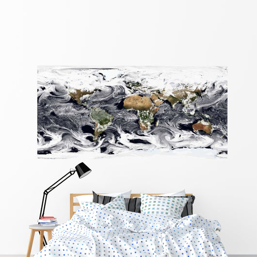 Cylindrical Equidistant Projection Visualization Wall Decal