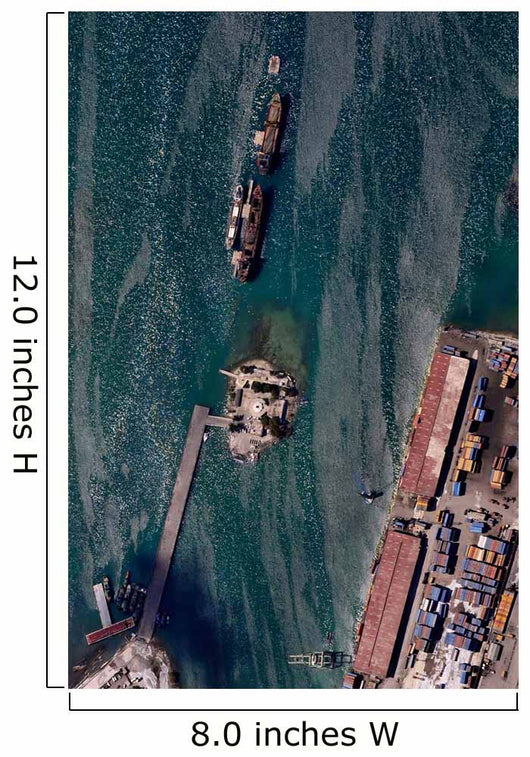 Aerial Port-au-Prince Harbor Haiti Wall Decal Design 2
