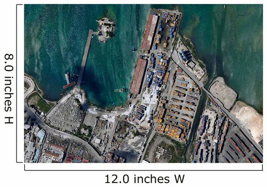 Aerial Port-au-Prince Harbor Haiti Wall Decal Design 1
