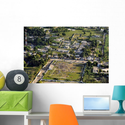 Aerial Port-au-Prince Haiti Wall Decal Design 1