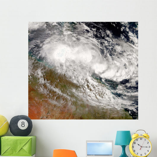 Tropical Cyclone Olga over Wall Decal