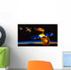 Illustration Satellites over Earth's Wall Decal