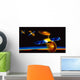 Illustration Satellites over Earth's Wall Decal