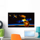 Illustration Satellites over Earth's Wall Decal