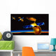 Illustration Satellites over Earth's Wall Decal