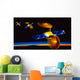 Illustration Satellites over Earth's Wall Decal