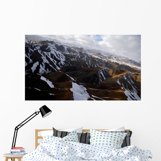 Aerial over Mountains Afghanistan Wall Decal