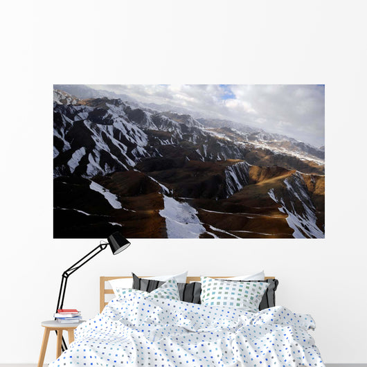 Aerial over Mountains Afghanistan Wall Decal