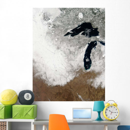True-color Image Snow Stretching Wall Decal