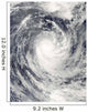 Cyclone Rene over South Wall Decal